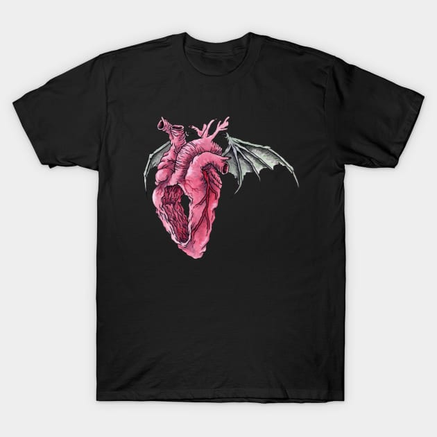 Empty Bat Heart T-Shirt by ScottBokma